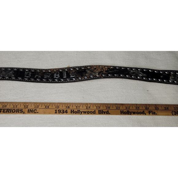 Vtg Tex Tan Belt Womens Sz 20 Barbie Buckle Genuine Cowhide 022101 Made In USA - Picture 13 of 16